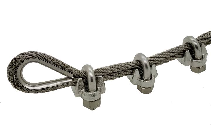 Marine grade stainless steel cable clip (lock)